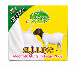 صابون شیر بز، گلوتا و کلاژن جم (Jam Goat Milk Gluta Collagen Soap) وزن 150 گرم